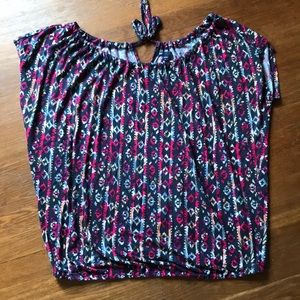 Gap; Top, Scoop Neck, Elastic Nottom, Short Sleeve